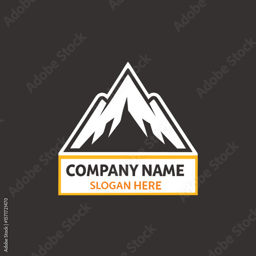 Mountain logo design with space for company name and slogan