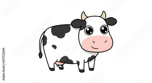 cow cartoon isolated on white