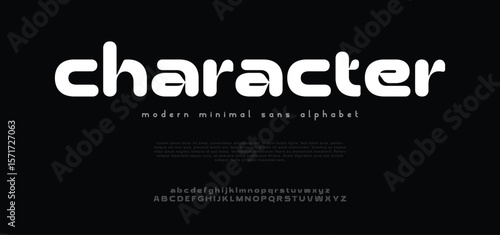 Character Bold Logo Alphabet Fonts. Typography urban style alphabet fonts for fashion, sport, technology, digital, movie, logo design, vector illustration