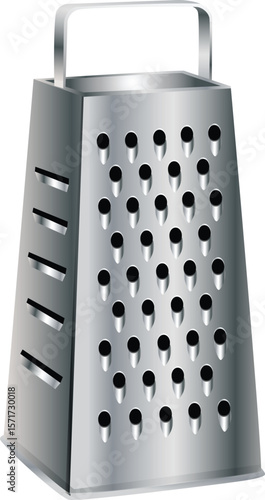 metal grater kitchen utensil realistic style