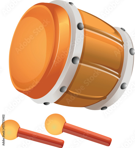 tabla drums toy realistic style
