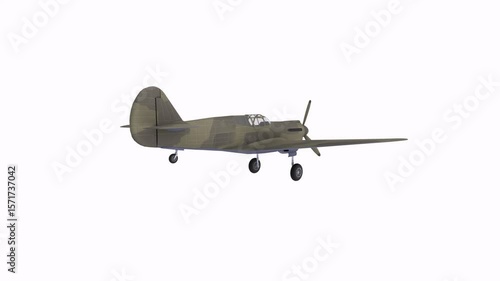 Military aircraft isolated on white