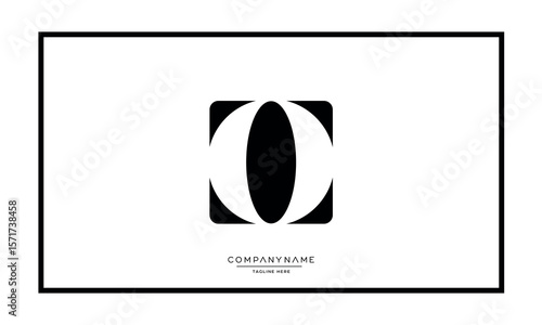 Alphabet letters O or OO logo monogram