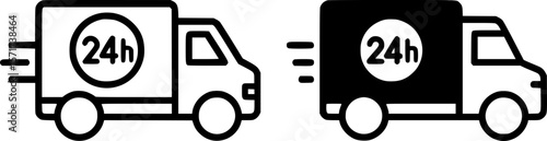 24/7 Delivery Van Icon: Efficient and Fast Shipping