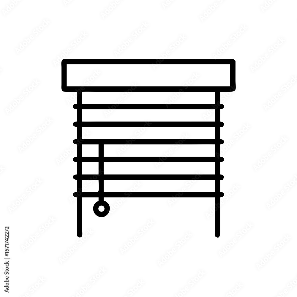 Vector illustration of window blinds in a minimalist style with copy space
Vector illustration of window blinds in a minimalist style with copy space