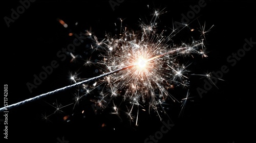 Wallpaper Mural Sparkler writing in dark sky with copy space on right Torontodigital.ca