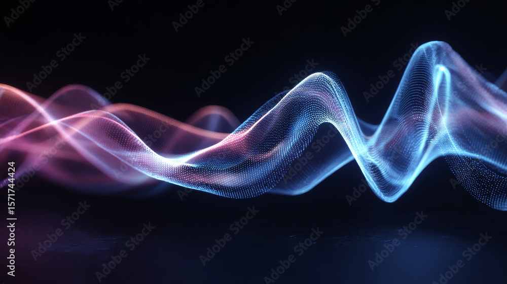 Fototapeta premium Spiral sound wave rhythm line dynamic abstract vector background