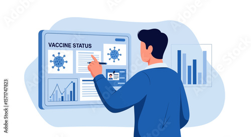 Analyzing Vaccine Status Data on Digital Interface Display Technology System