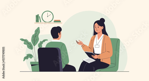 Professional Psychological Support With Patient And Therapist In Counseling Session