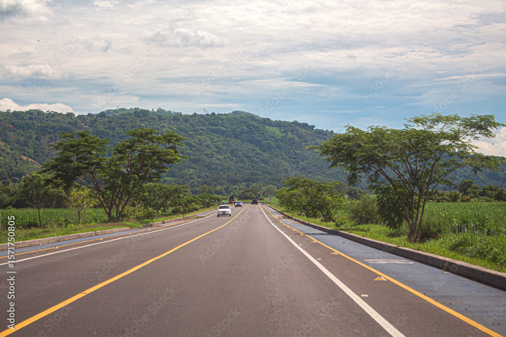 Fototapeta premium El camino entre las montañas