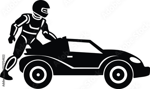 RC Car Racer Silhouette,Remote Control Car Action