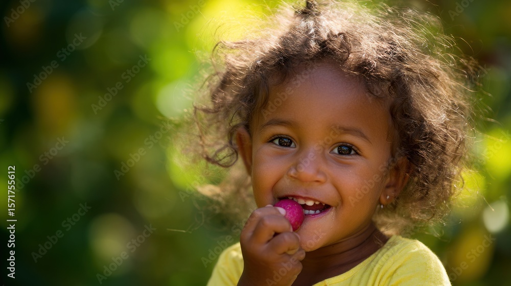 Child eating a radish Child eating a radish