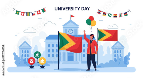 Celebrating The University Day With Pride In a Festive Educational Environment