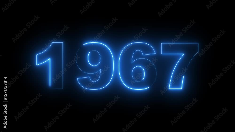 1967 neon line text. Abstract 1967 neon text animation, Glowing neon number text background. video animation . important year, important date 1967. Educational mathematics 1967 animation. 1967 neon line text. Abstract 1967 neon text animation, Glowing neon number text background. video animation . important year, important date 1967. Educational mathematics 1967 animation.