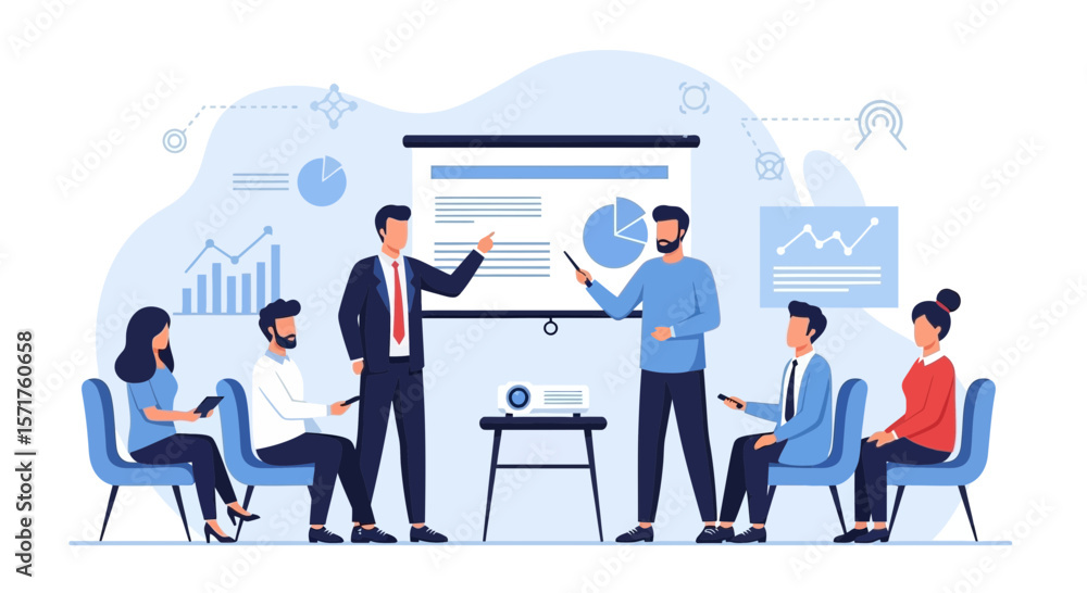 Corporate Presentation On Business Growth Strategy In Conference Room Meeting Corporate Presentation On Business Growth Strategy In Conference Room Meeting