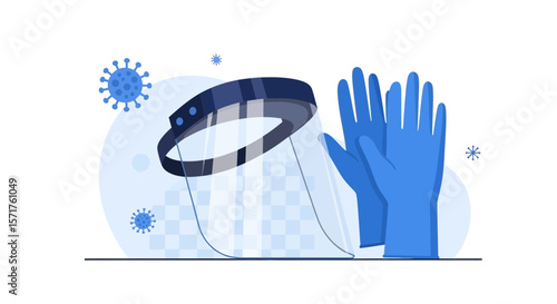 Covid Protective Gear For Safety Measures Against Viral Infections Spread