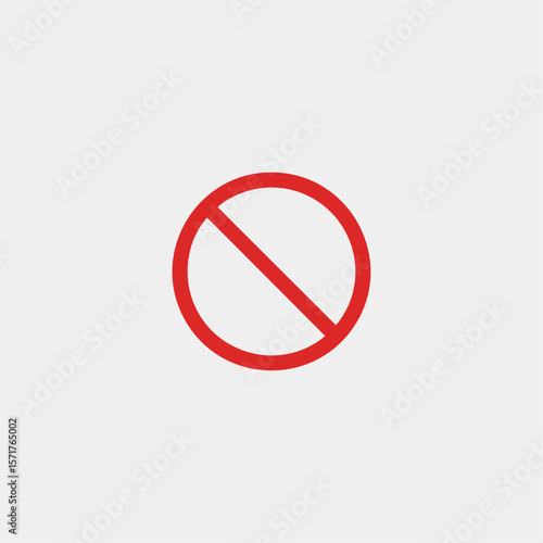 Prhohibited icon logo flat vector design