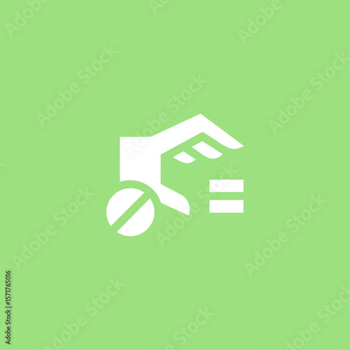 Anti-theft icon logo flat vector design