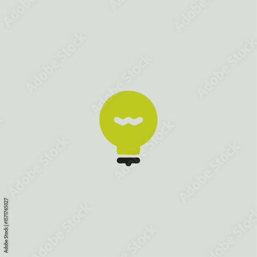 Light bulb icon logo flat vector design