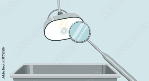 Detailed Dental Tools Composition Depicting Oral Health And Professional Care Setting