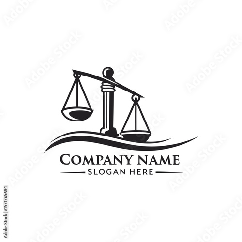 Justice scales logo design