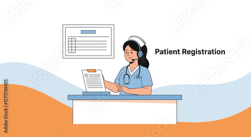 Healthcare Professional Assistance During Patient Registration At Reception Desk