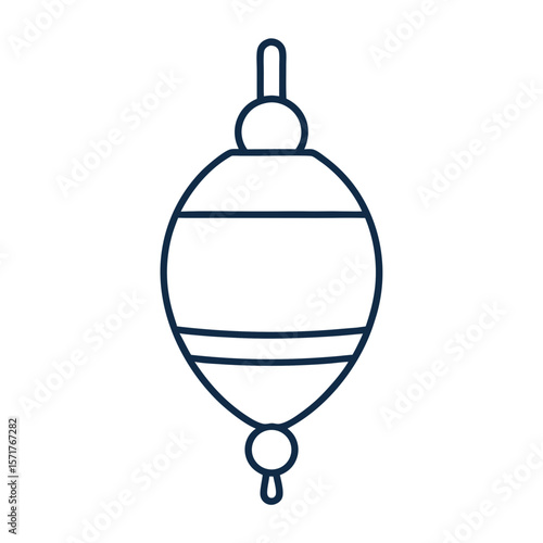 Fishing float icon in minimal style