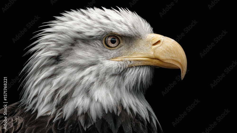 Close-up eagle profile Close-up eagle profile