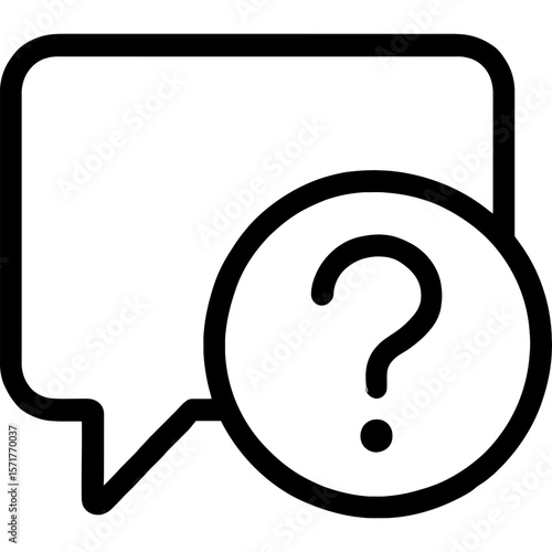 Tooltip indicator question mark circle outline icon vector