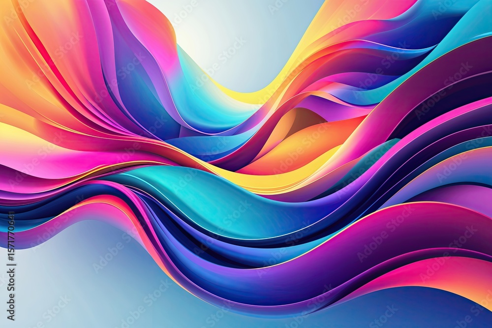 Fototapeta premium Dynamic Gradient Art Poster Design for Contemporary Branding and Social Media Use