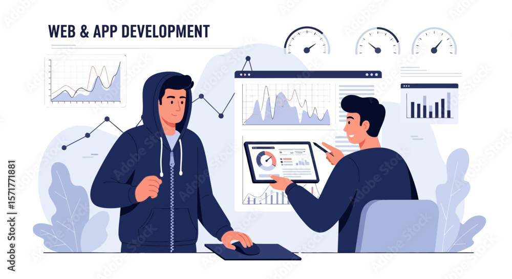 Young Programmers Developing Application Analyzing Financial Data Using Technology Young Programmers Developing Application Analyzing Financial Data Using Technology