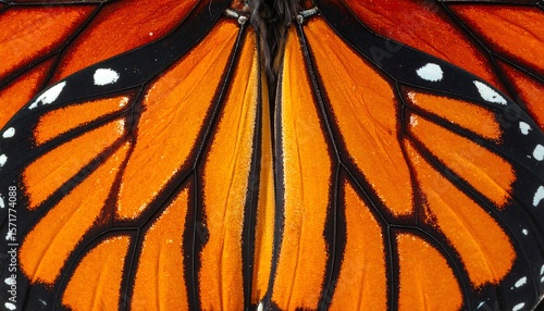 Close-up of monarch butterfly wings