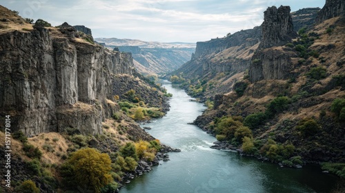 Canyon river valley