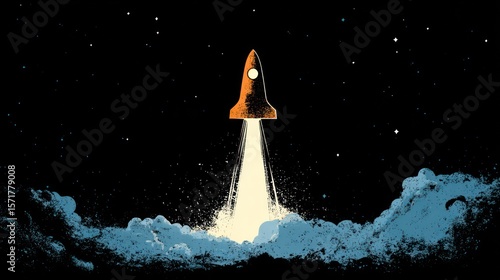 Rocket launch into space