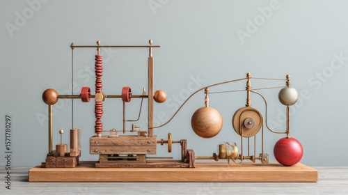 Ornate wooden mechanism