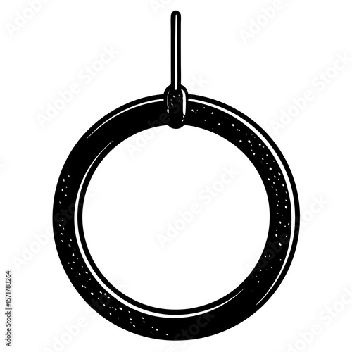 Gymnastics ring on white background
