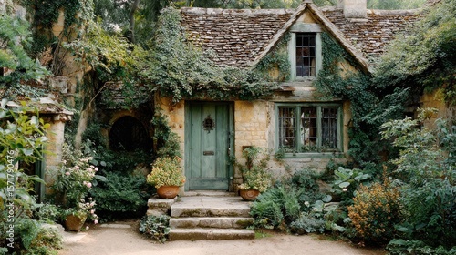 Quaint cottage nestled in greenery