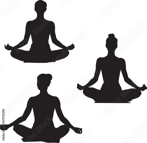 Serene Silhouette Yoga Poses for Relaxation and Meditation: Calm, Peaceful, and Mindful Postures for Wellness and Stress Relief