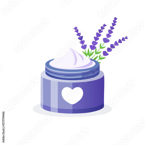 Lavender Cream / Lotion Icon Isolated on a Transparent Background