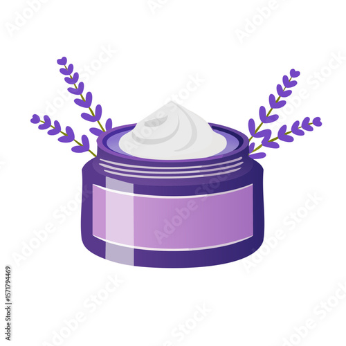 Lavender Cream / Lotion Icon Isolated on a Transparent Background