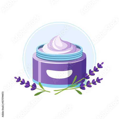 Lavender Cream / Lotion Icon Isolated on a Transparent Background