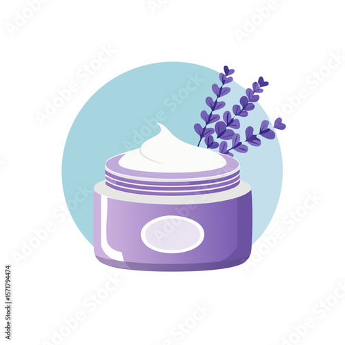 Lavender Cream / Lotion Icon Isolated on a Transparent Background