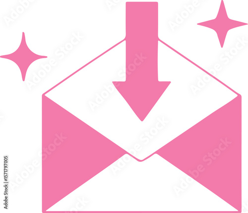 Set of mail envelope icon in linear style. Closed envelope, opened letter,  email. Editable E-mail icon, sign of an incoming unopened message. Vector illustration