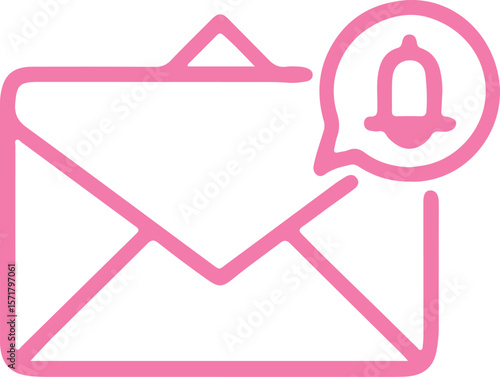 Set of mail envelope icon in linear style. Closed envelope, opened letter,  email. Editable E-mail icon, sign of an incoming unopened message. Vector illustration