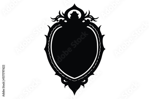cursed mirror frame vector icon