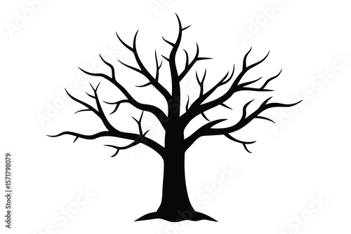 dead tree with no leaves vector icon
