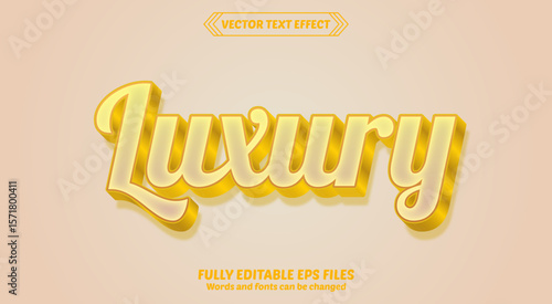 Luxury Gold Editable Text Effect – Vector EPS Typography for Branding & Poster Design