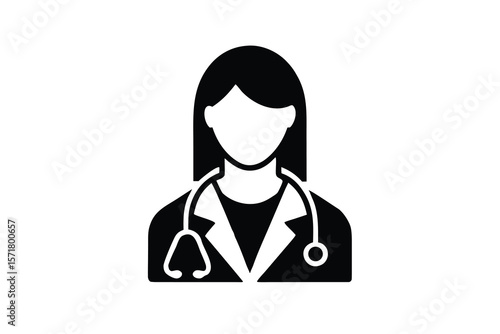 female doctor vector icon