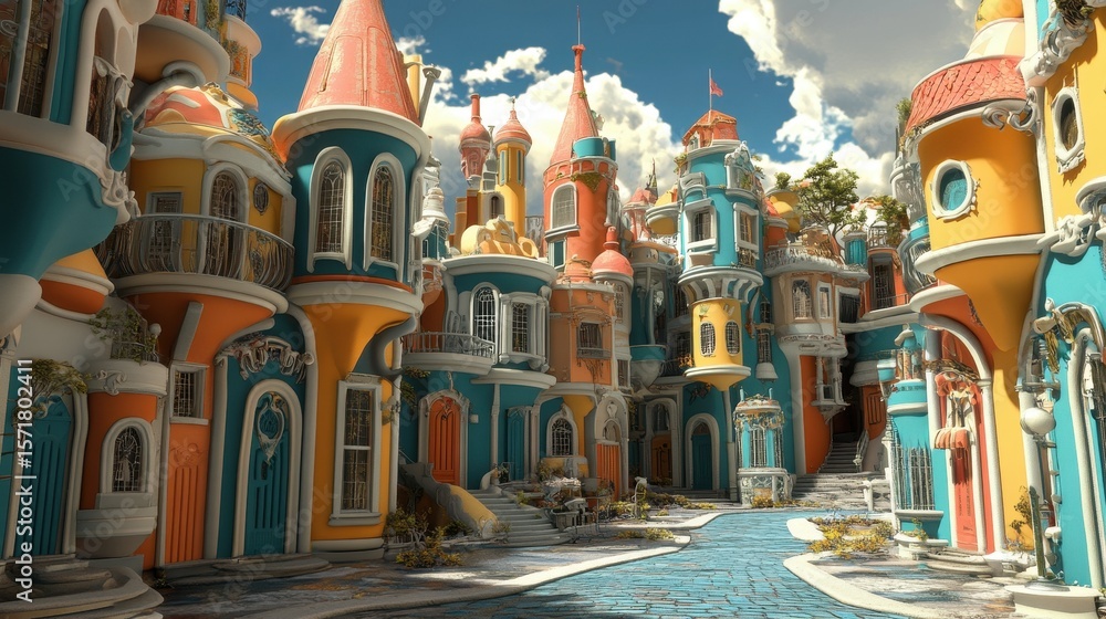 Fototapeta premium fantasy city