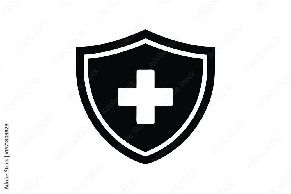 Fototapeta premium health shield vector icon